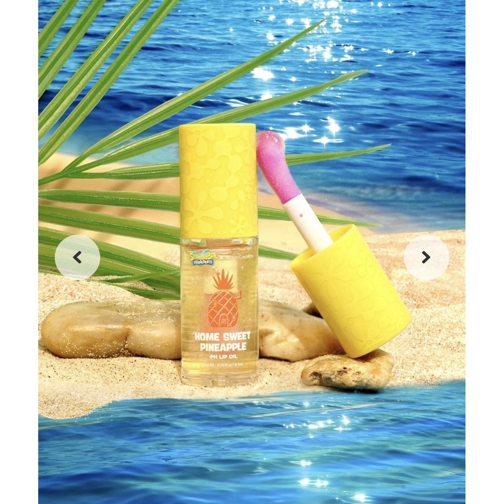 SpongeBob X Beauty Creations Home Sweet Pineapple PH Lip Oil Lipgloss NIB - Picture 4 of 10